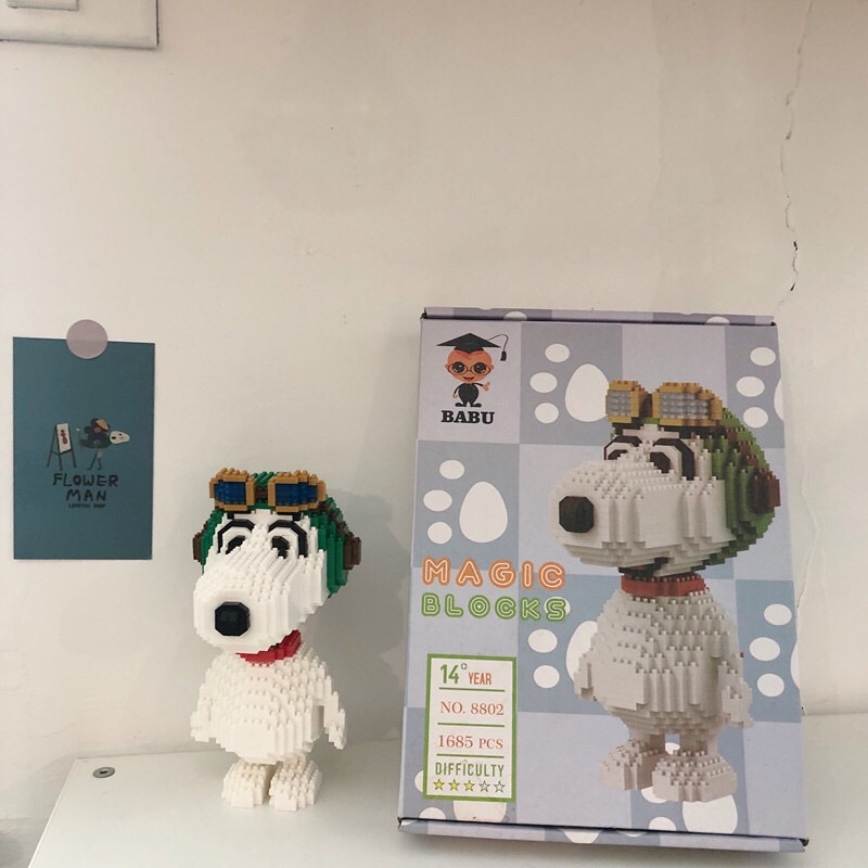 Bộ xếp hình lego mô hình snoopy