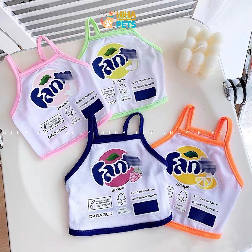 Áo Thun Ba Lỗ Cho Chó Mèo Vải Cotton Mát Mẻ Quần Áo Thú Cưng Mùa Hè Dễ Thương Hihapet.