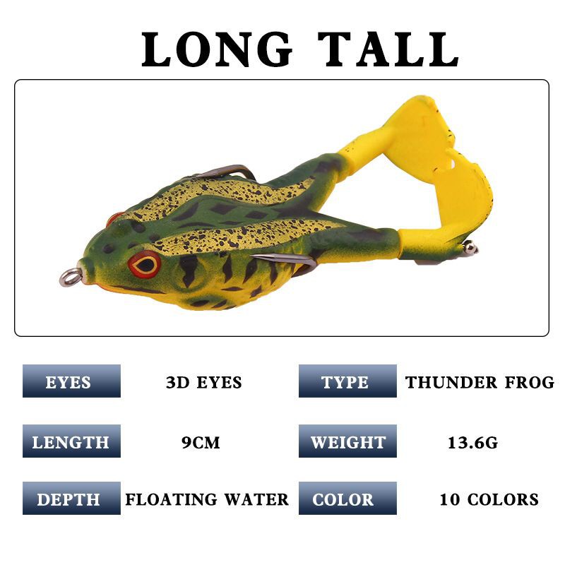 Mồi Câu Cá Giả Hình Ếch 9cm 13.6g