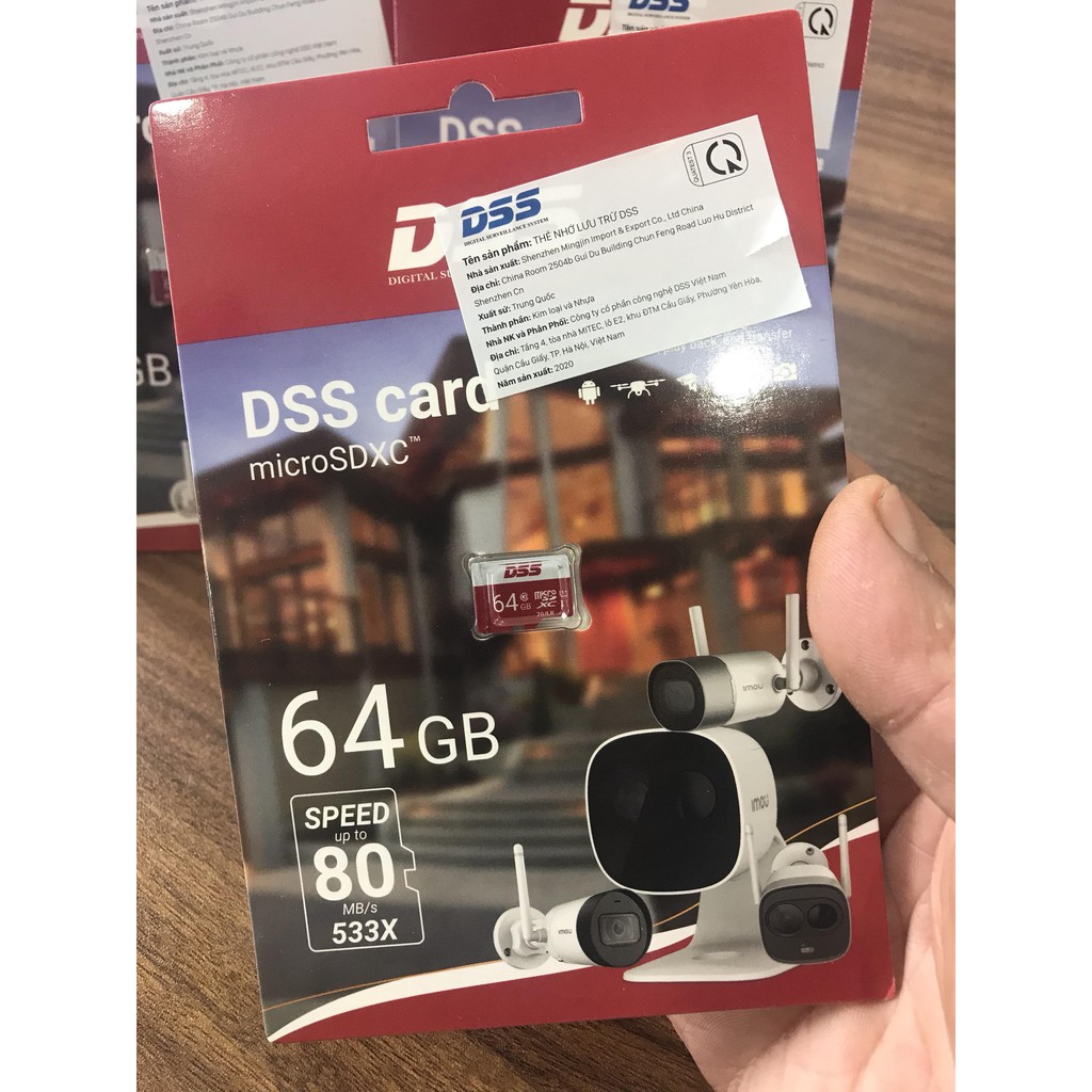 Thẻ nhớ micro SD DSS 64GB chuyên camera (bảo hành 24T) | BigBuy360 - bigbuy360.vn