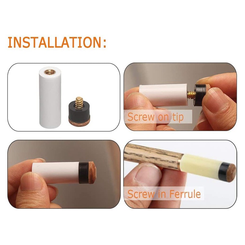 Set 12 Đầu Cơ Bida 12MM Bằng Đồng Thau