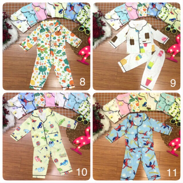 [ Link 2] Bộ pijama dài tay cho bé trai và bé gái