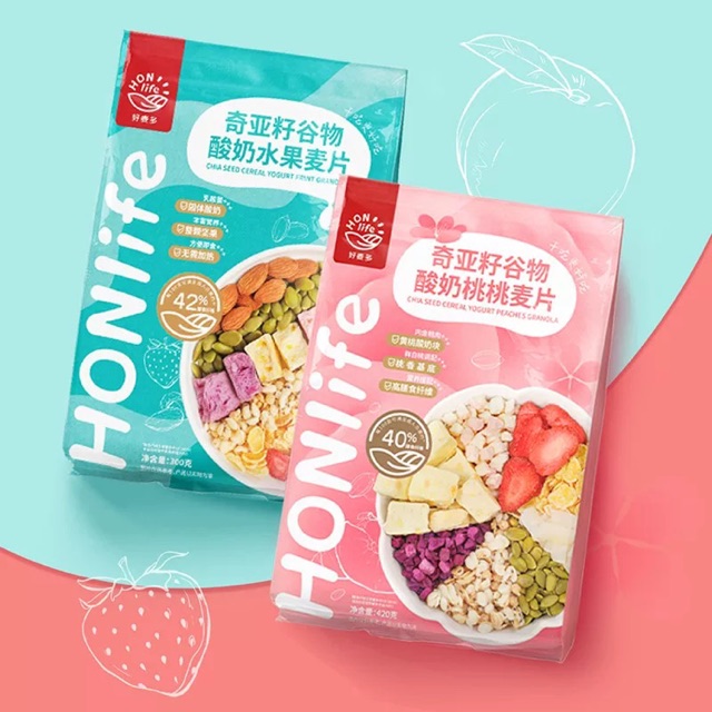 Ngũ cốc Granola sữa chua Honlife bịch 300gr