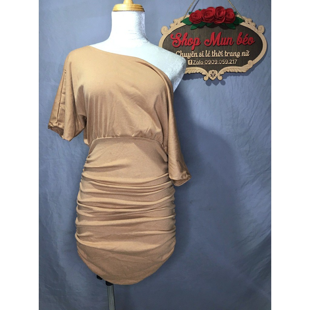 [MẪU MỚI] Đầm Body Lệch Vai Nhún Sườn Thun Borip Thích Hợp Mặc Đi Tiệc Đi Làm Đi Chơi Phù Hợp Với Mọi Phong Cách | BigBuy360 - bigbuy360.vn