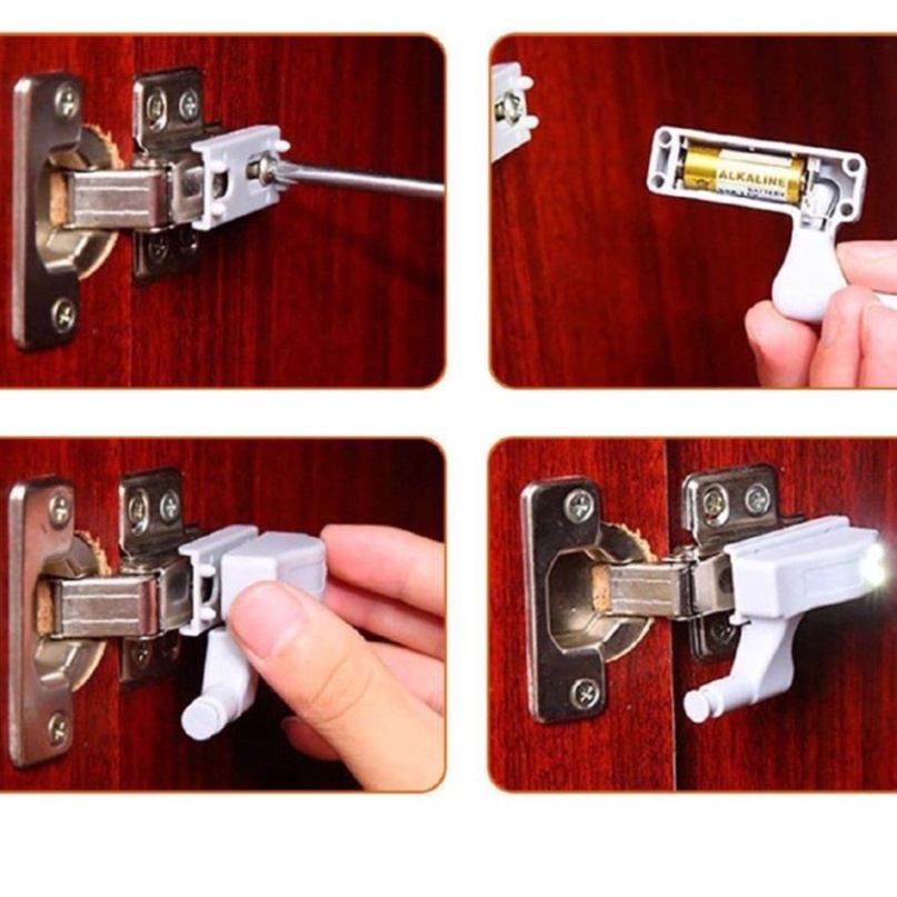 &lt;KÈM PIN&gt;Đèn LED gắn bản lề tủ quần áo tiện dụng cao cấp 88152 THẾ GIỚI TIỆN ÍCH