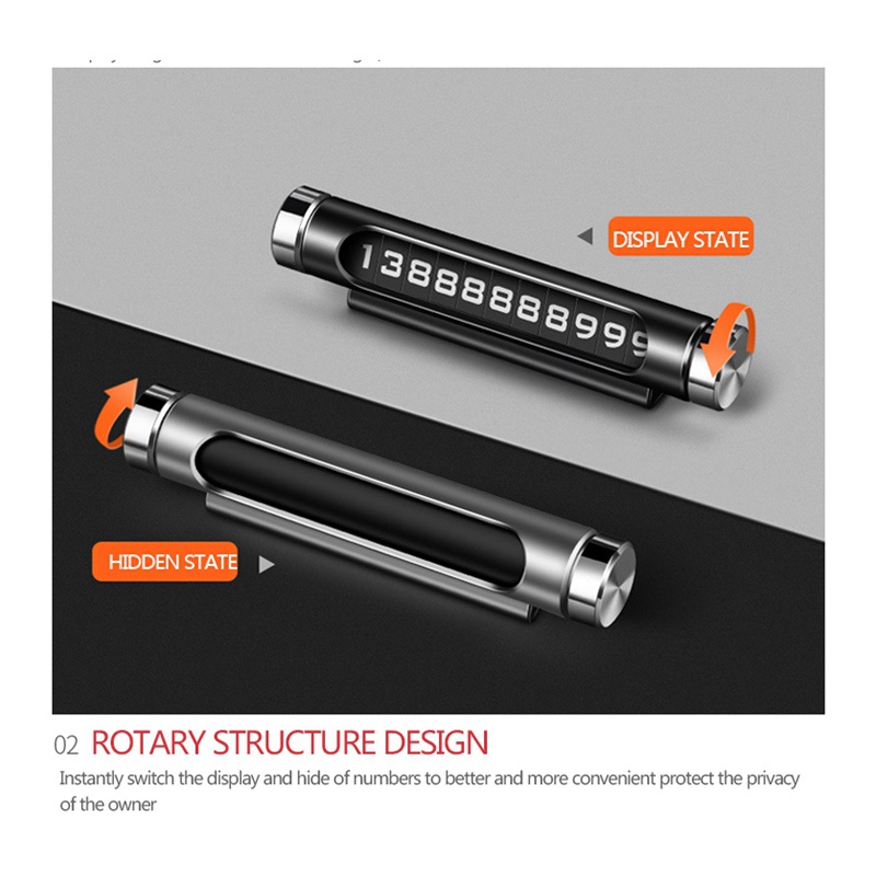 Thẻ Ghi Số Điện Thoại Đỗ Xe Tạm Thời Bằng ABS Có Đèn Led