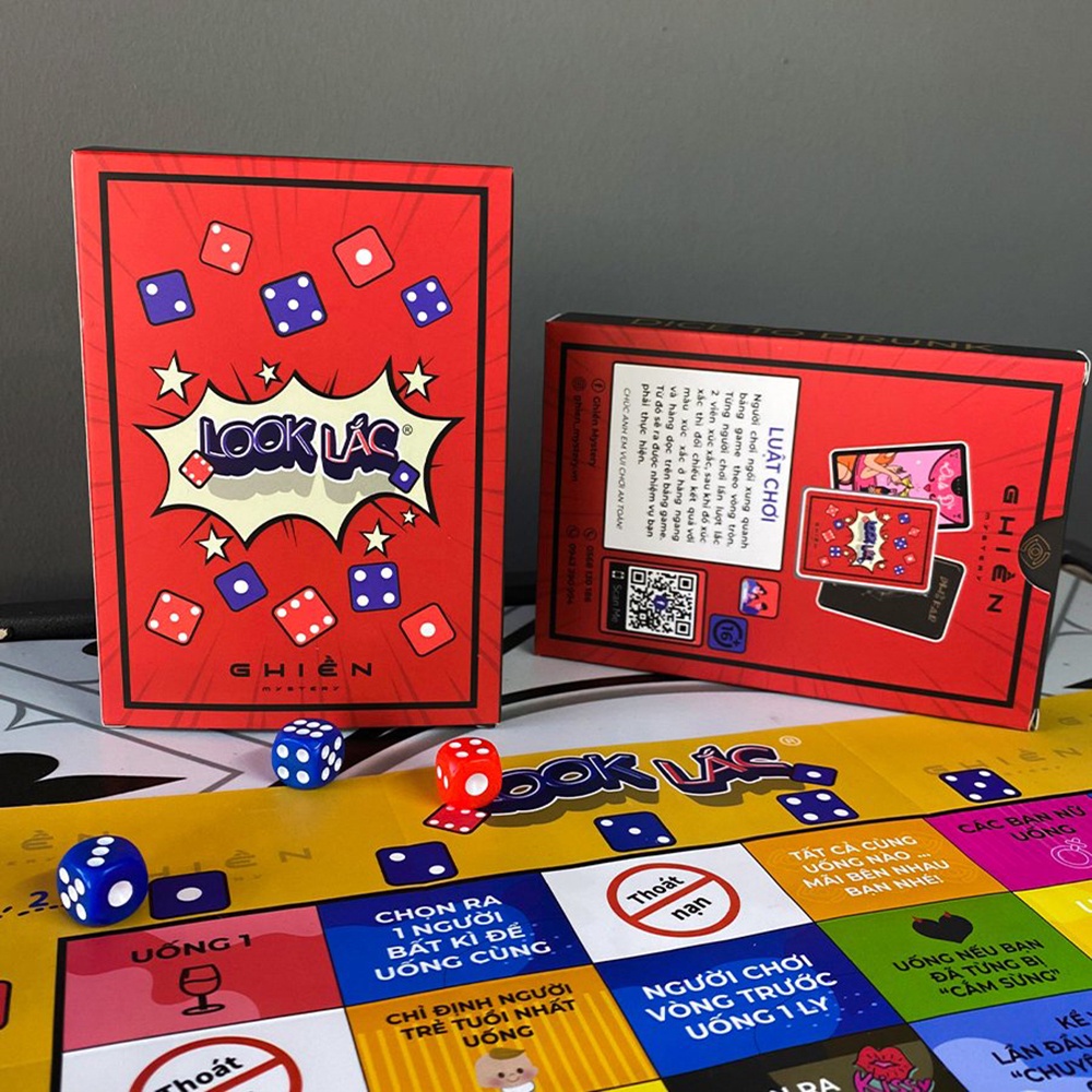 Bảng Game Look Lắc Phê Far Vui Vẻ Với Bạn Bè Hội Nhóm Drinking Game Hot Trend Chong Cách Âu Mỹ LOOKLAC