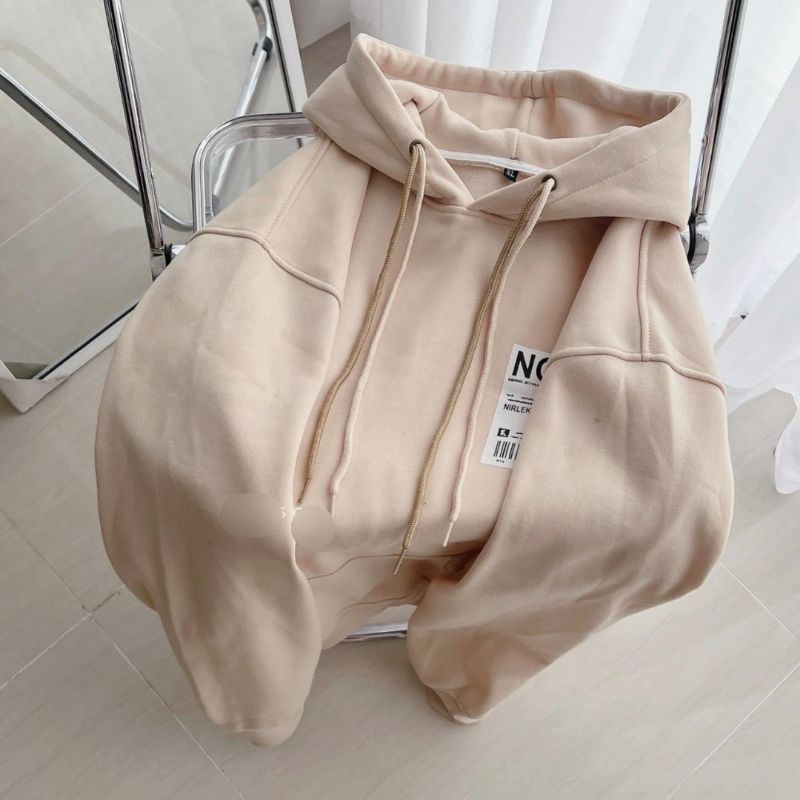 Áo Hoodie NGKD Màu Be Siêu Hot Tay Bồng Form Unisex