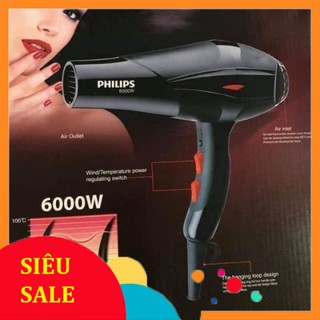 [BIG SALE] Máy Sấy Tóc Philips Tạo Kiểu Công Suất Lớn 6000W (Bảo Hành 3 Tháng 1 đổi 1)