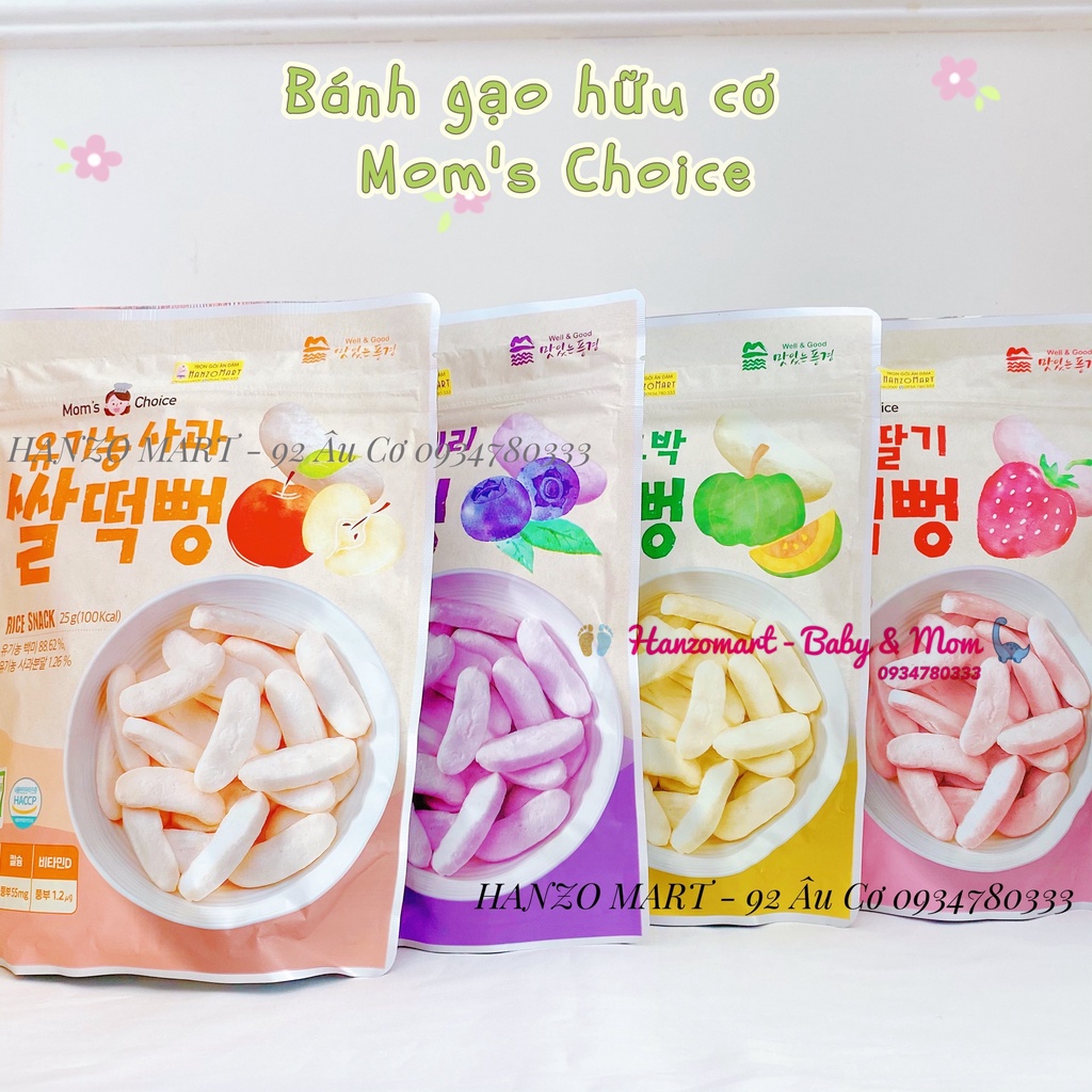 Bánh gạo ăn dặm hữu cơ Mom s Choice cho bé từ 6m+