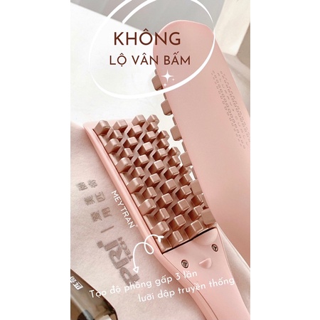 MÁY DẬP PHỒNG TÓC CHÂN VUÔNG ION KHÔNG LỘ VÂN  2IN1 PRITECH