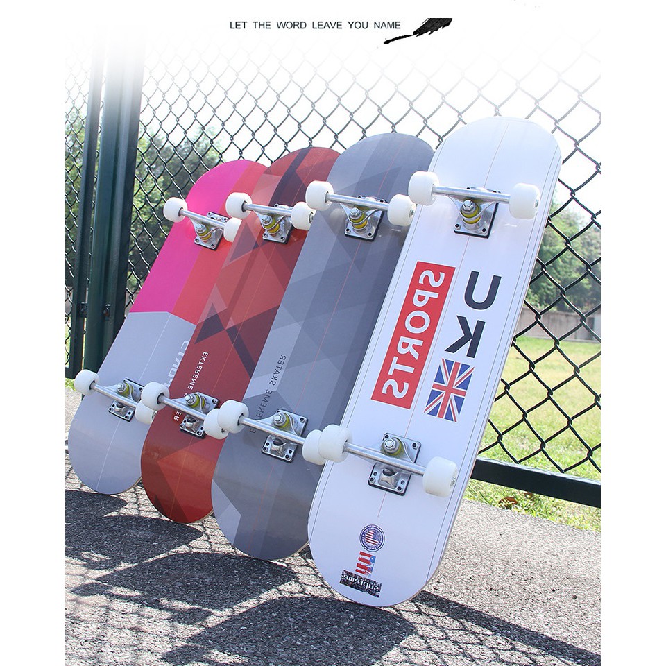 Ván Trượt skateboard Có Nhám Chống Trượt, Chống Nước Tốt Chịu Lực Tốt, người lớn (80CM)