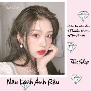 Thuốc nhuộm tóc màu Nâu Lạnh Ánh Rêu - Lên Từ Nền Đen (Tặng kèm Trợ Dưỡng, Gang Tay, Kẹp Tóc)