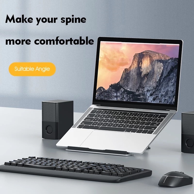 Giá đỡ laptop, giá kê máy tính nhôm tản nhiệt có thể gấp gọn CCT8 kích thước lớn