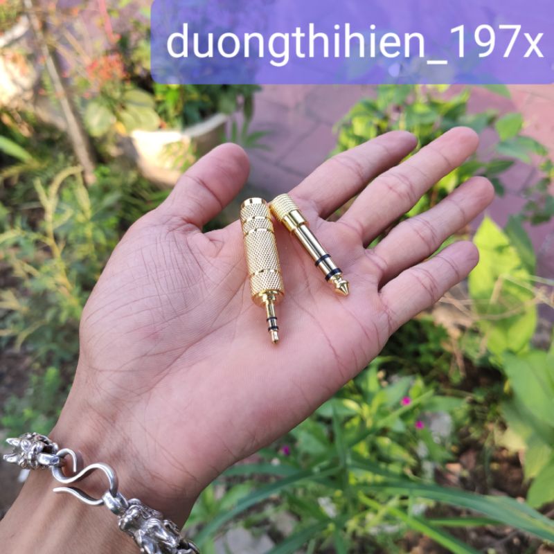 Jack chuyển đổi 3,5mm đực sang 6,5mm cái, đầu chuyển 6,5mm sang 3,5mm