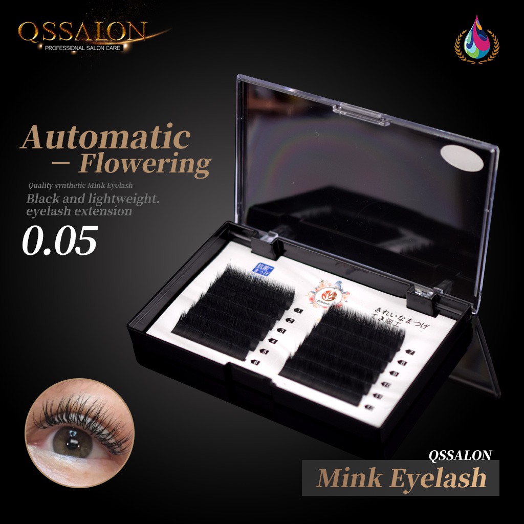 0.05 B C Curl Mink Fake EyeLashes Extension Mink False Eyelashes Individual Eyelash QSSALON Professional for Makeup tool