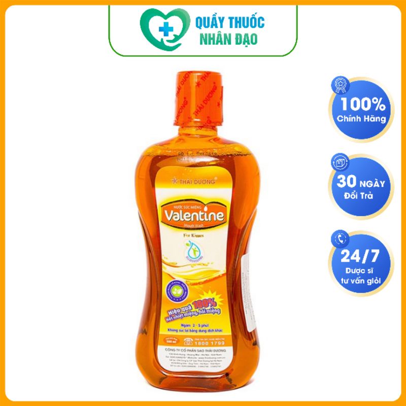 Nước súc miệng Valentine Sao Thái Dương 500ml