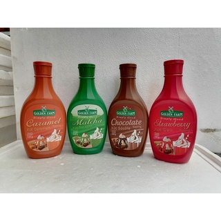 Sốt (Xốt) GOLDEN FARM CHAI 630G ĐỦ VỊ- Matcha Trà xanh/ Chocolate Socola/ Dâu/Caramel