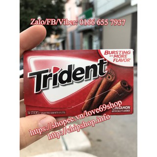 Kẹo Cao Su Không Đường Trident Hương Quế