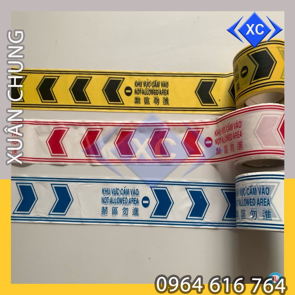 Cuộn rào cảnh báo công trình, cảnh báo công trường, khu vực cấm vào,2 lớp 100m
