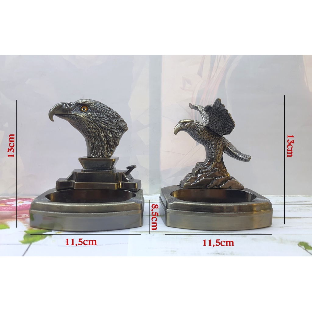 Mô hình hợp kim gạt tàn mạ đồng tích hợp q ụet  - Baystore