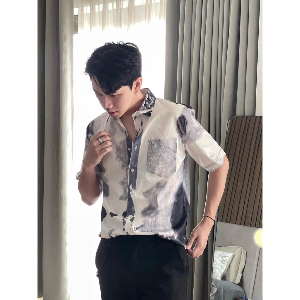 Sơ Mi nam 𝐃.𝐎𝐑 𝐒𝐇𝐈𝐑𝐓 𝐅𝐀𝐋𝐋 𝐏𝐑𝐈𝐍𝐓𝐄𝐃 chât liệu lụa đũi mềm mát