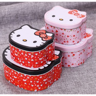 Hộp đựng đồ dùng cho bé hình Hello Kitty bằng kim loại xinh xắn E278