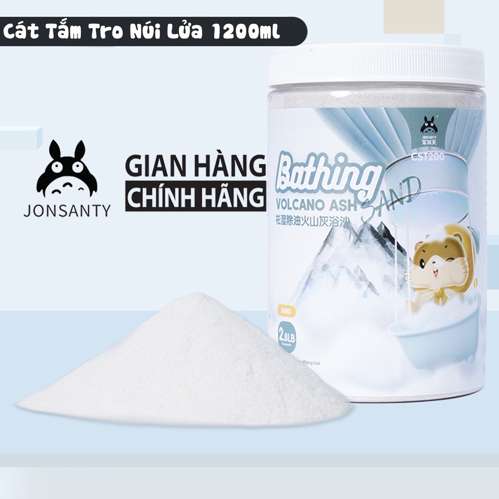 Cát tắm tro núi lửa hãng JONSANTY cát tắm khô cao cấp hamster loại bỏ dầu nhờn cung cấp độ ẩm nuôi dưỡng lông mềm mại
