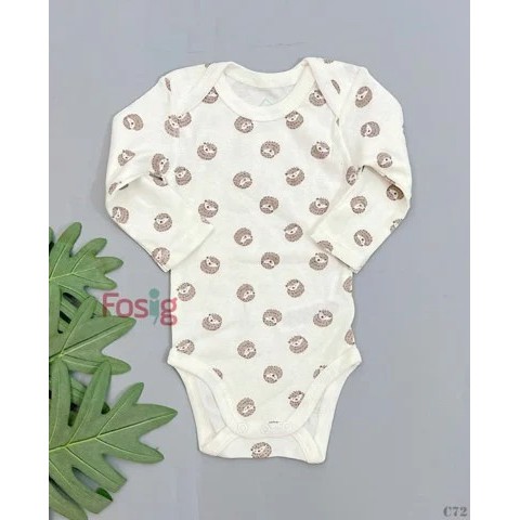 [Mã SKAMCLU8 giảm 10% cho đơn từ 100K] [6-15kg] Bodysuit Tay Dài Bé Trai Màu Kem/Nhím Nâu