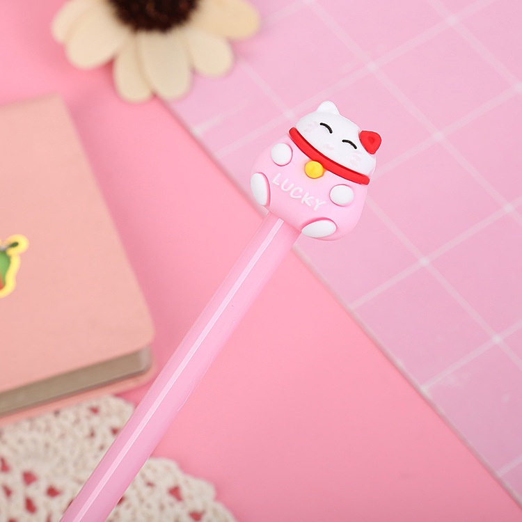 Bút bi phong cách mèo hoạt hình ngòi 0.5mm tiện lợi