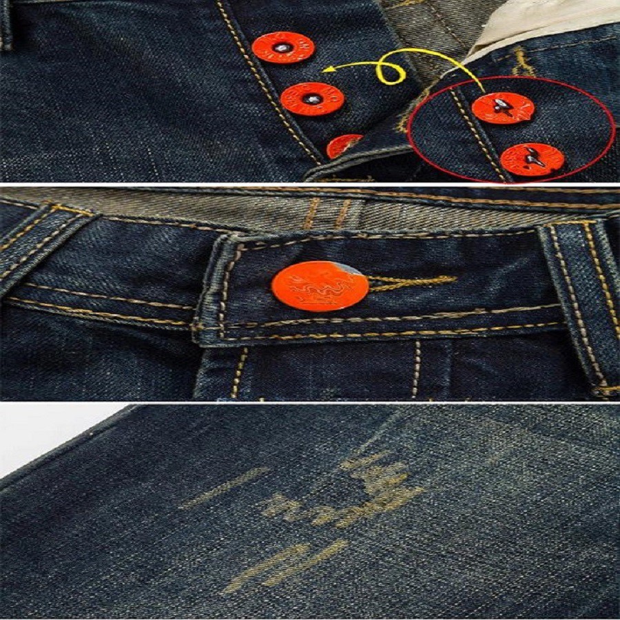 Quần Jeans nam co giãn ống suông năng động