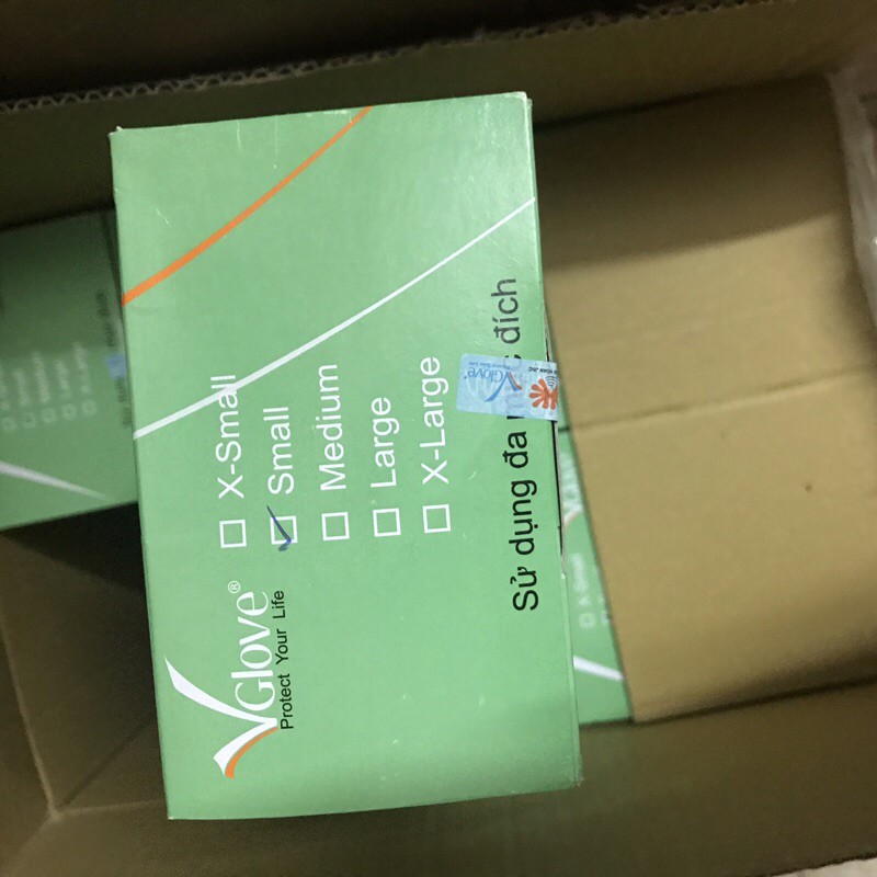 Găng tay y tế Latex không bột Vglove Khải Hoàn ( hàng sẵn )