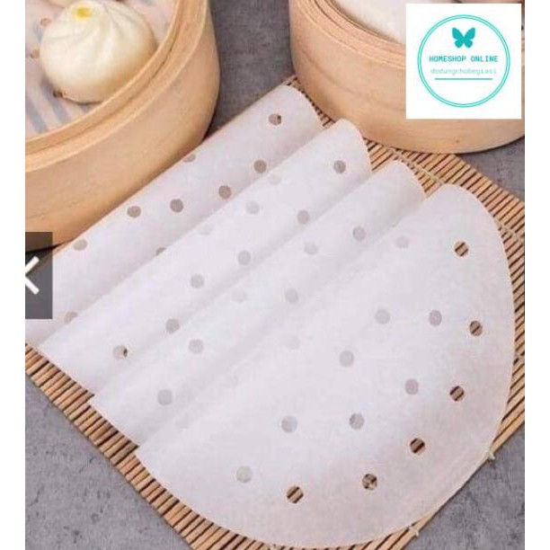 SÉT 100 GIẤY NẾN ĐỤC LỖ TRÒN DÙNG CHO NỒI CHIÊN KHÔNG DẦU home shop ONLINE