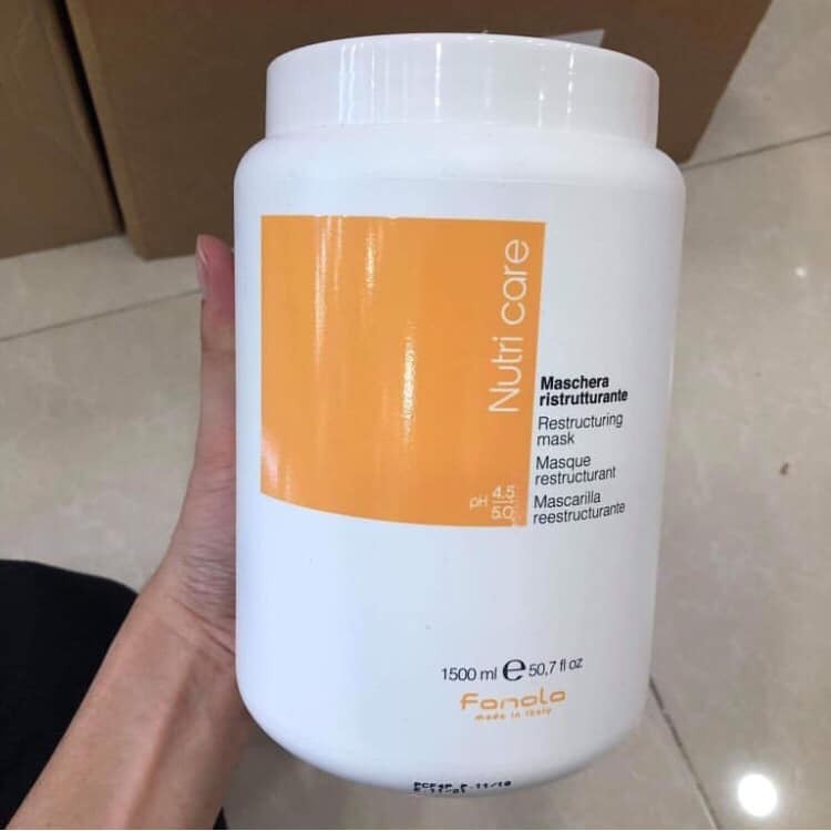 Hấp dầu Fanola Nutricare phục hồi tóc hư tổn chính hãng Ý 1500ml