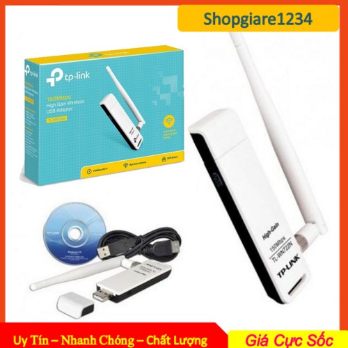 USB Thu sóng wifi TP-Link WN722N 150Mbps | BigBuy360 - bigbuy360.vn