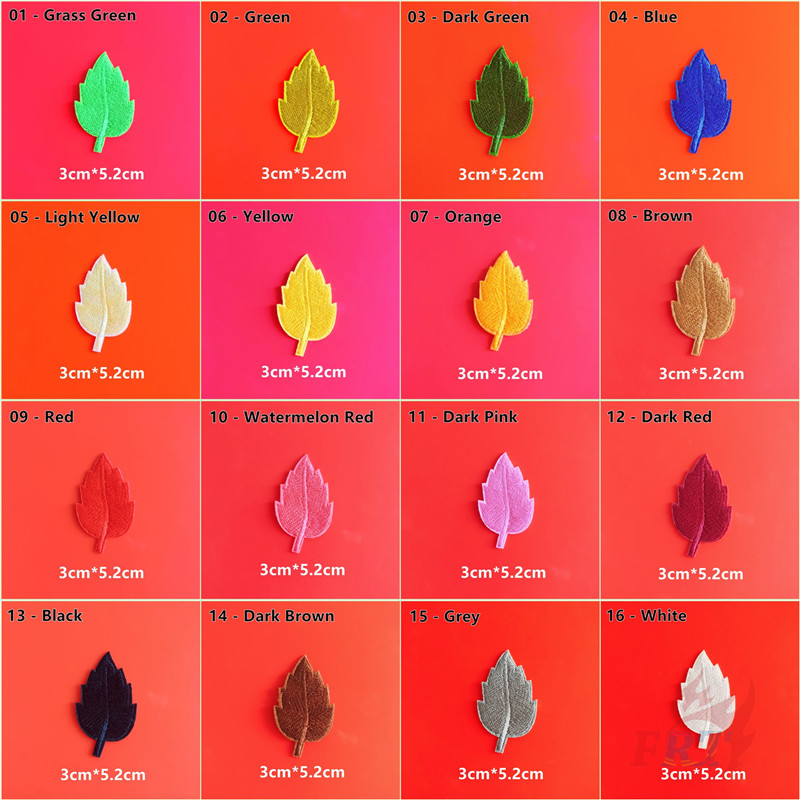 Sticker ủi thêu hình lá cây Vsco: Leaves Series 01