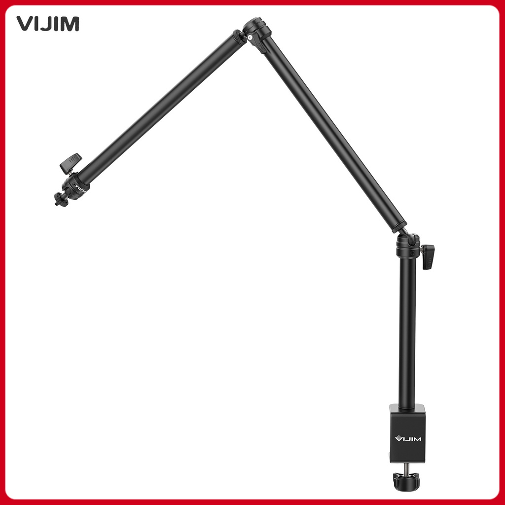 Giá đỡ ba chân VIJIM LS08 3 khớp nối linh hoạt bằng hợp kim nhôm với ốc vít C-Clam 3/ 8 Inch và đầu bi tải trọng 1kg