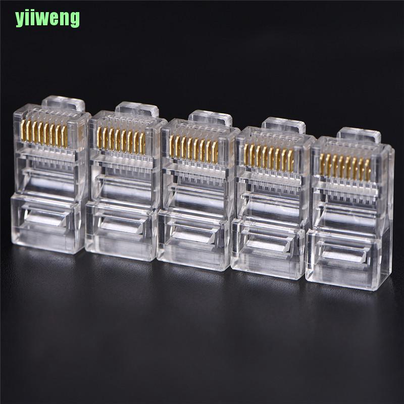 Set 50 Đầu Nối Mạng Rj45 Cat5 8p8c Cho Máy Tính