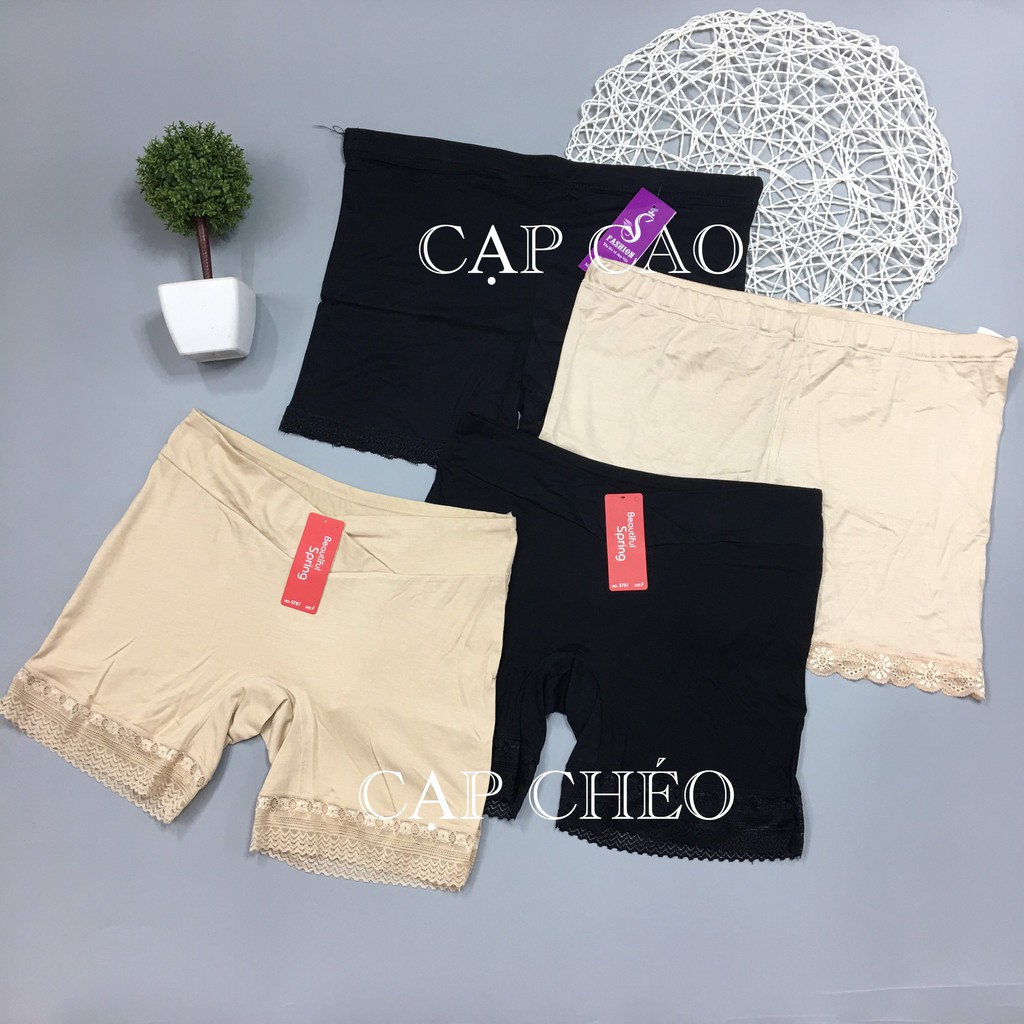 Quần đùi bầu mặc váy, chất cotton co giãn, thiết kế cạp cao, cạp chéo cho mẹ bầu