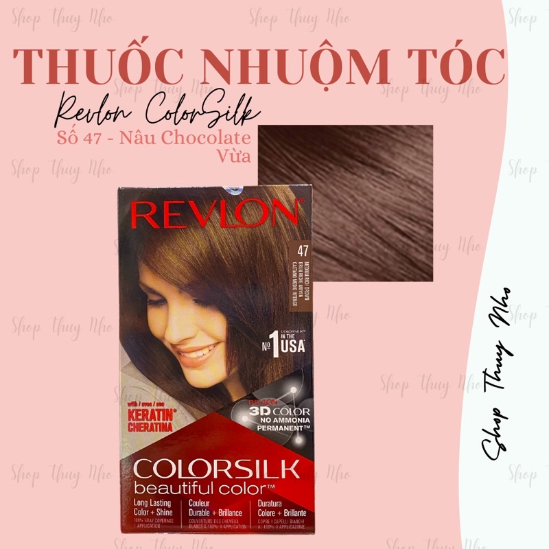 Thuốc nhuộm tóc Revlon ColorSilk số 47 ( Medium Rich Brown - Nâu Chocolate Vừa )