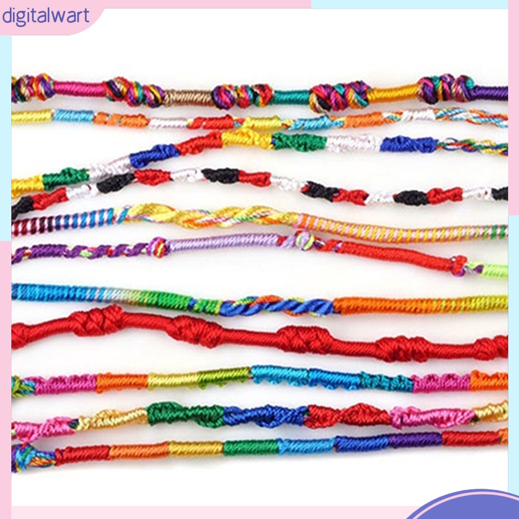 Set 20 Vòng Tay Bện Dây Nhiều Màu Sắc Thời Trang