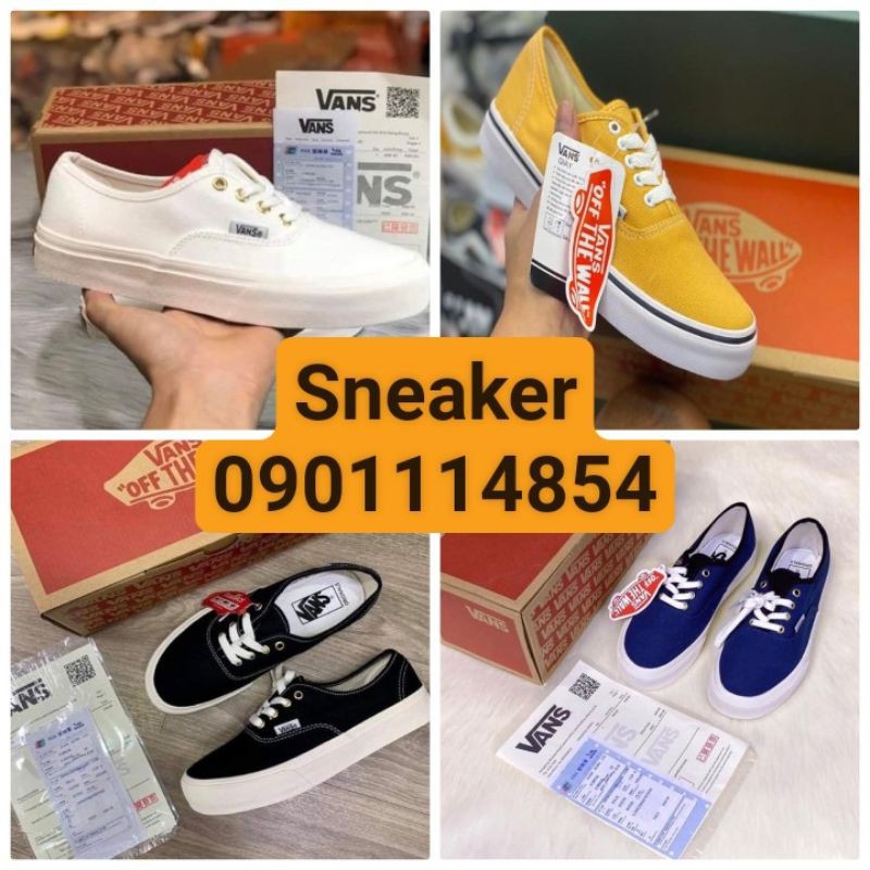Giày vải Giày vans Vải bền đẹp - Form chuẩn - mới full box