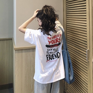 (HÀNG SẴN) Áo thun nữ form rộng in chữ sau lưng style Ulzzang Hàn Quốc cá tính