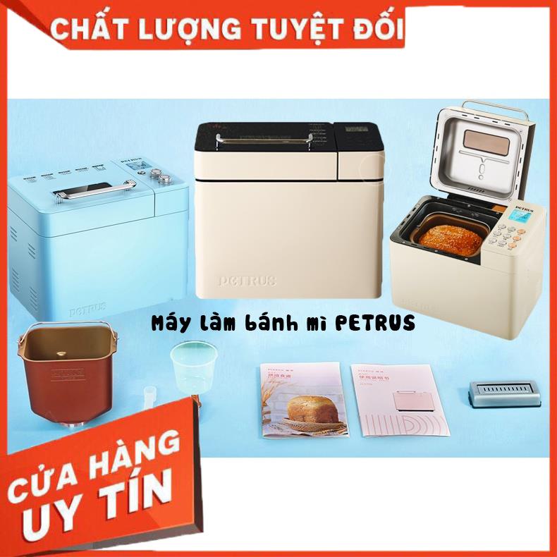 [Có sẵn] Máy làm bánh mì tự động, máy làm bánh tại nhà Petrus 8855GR/8860 - Có rắc hạt tự động KÈM QUÀ TẶNG