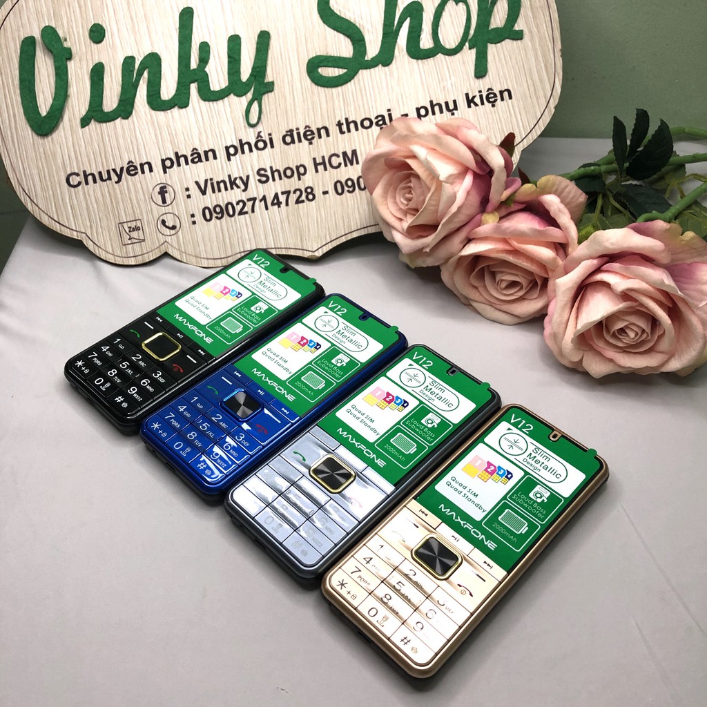 ĐIỆN THOẠI PHỔ THÔNG MAXFONE V12 V13 4 SIM  KIỂU DÁNG N7000 FULLBOX | BigBuy360 - bigbuy360.vn