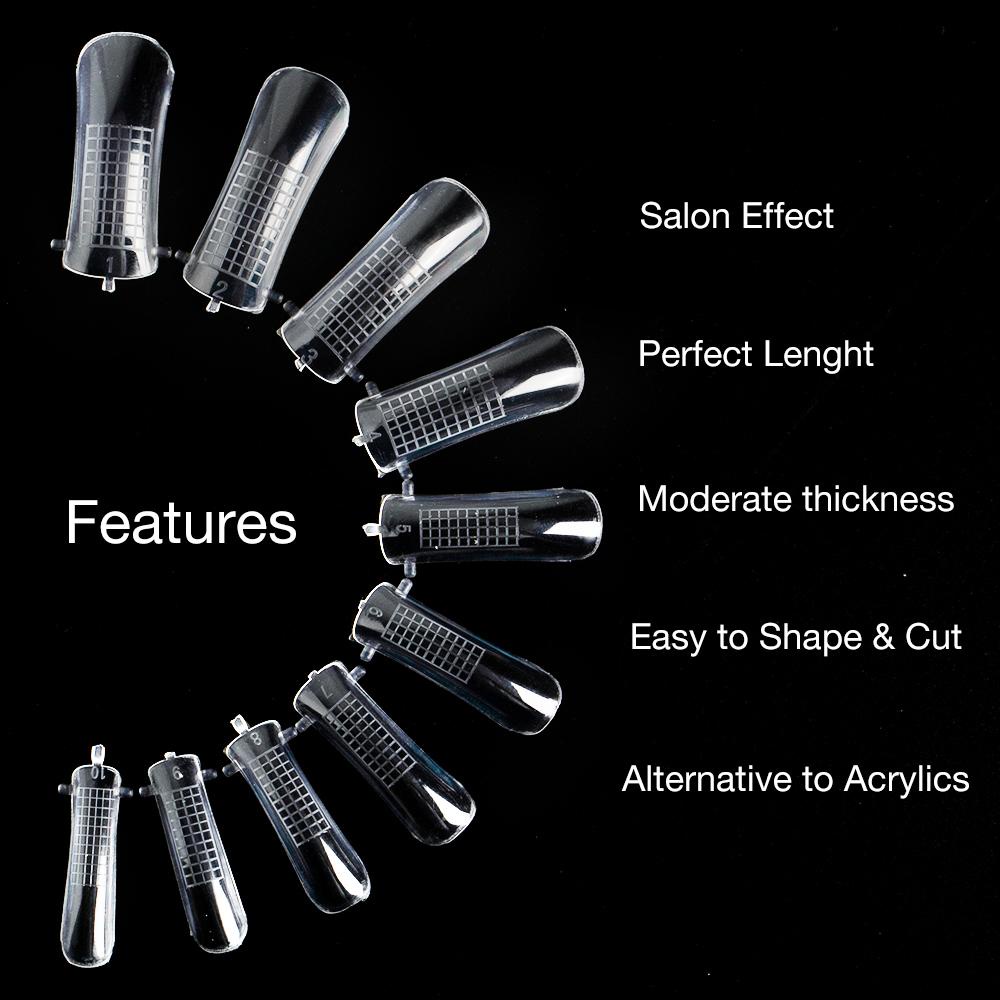 Set 20 Khuôn Acrylic Làm Móng Nghệ Thuật Nhanh Chóng Chuyên Nghiệp