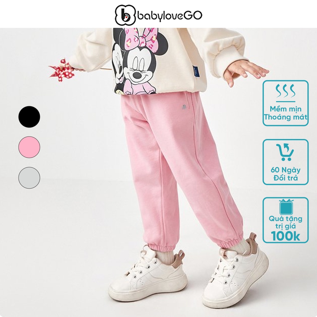 Quần dài nỉ bông BabyloveGO cho bé gái size 1 đến 10 tuổi