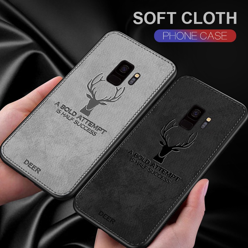 Ốp lưng hình nai sừng cho điện thoại Samsung Galaxy Note 9 8 S8 S9 S10 Plus s10e