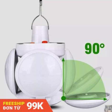 BÓNG ĐÈN 5 CÁNH HOA SIÊU SÁNG CÓ THỂ SẠC BẰNG NĂNG LƯƠNG MẶT TRỜI