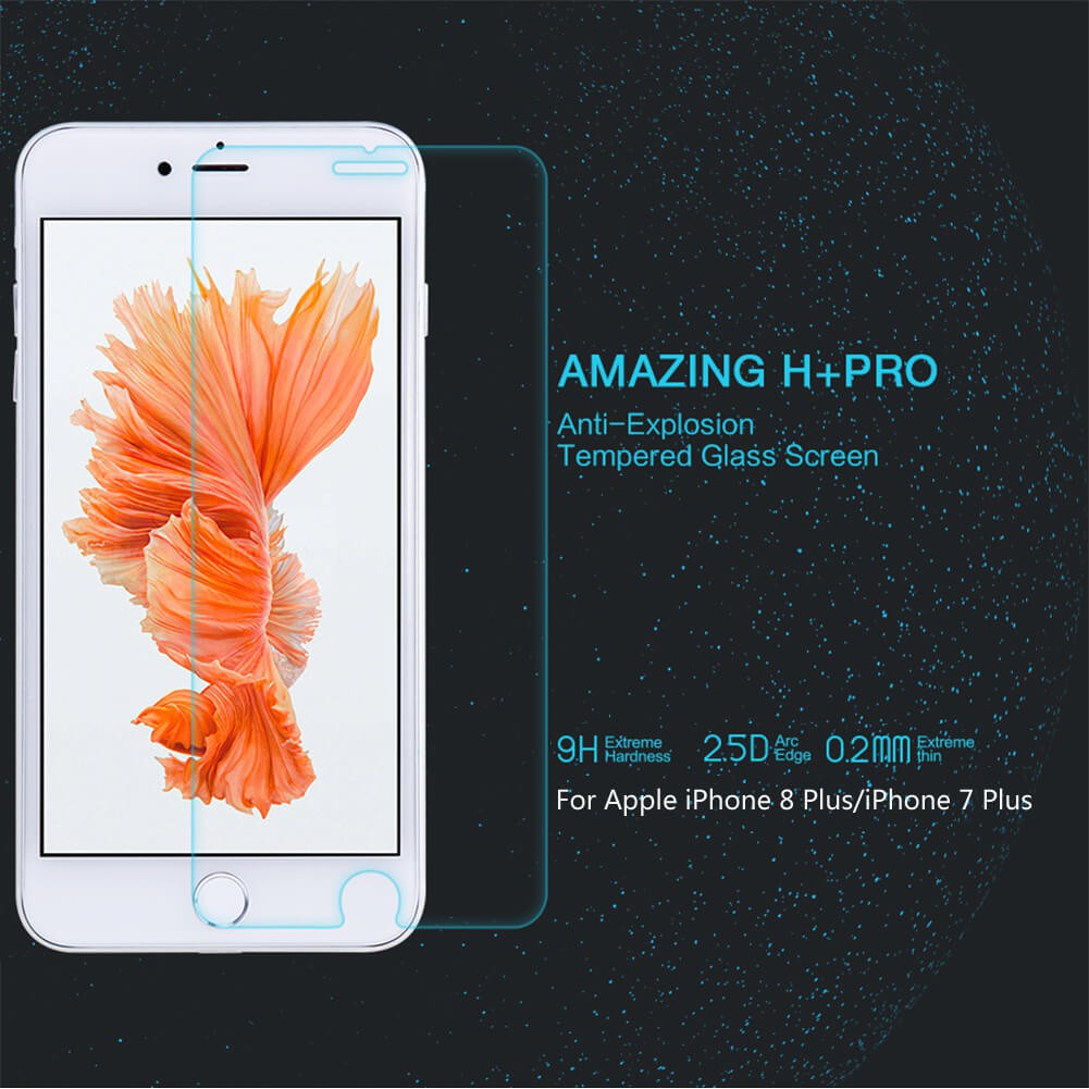 Miếng dán màn hình kính cường lực cho iPhone 7 Plus / iPhone 8 Plus hiệu Nillkin Amazing H+ Pro - Hàng chính hãng